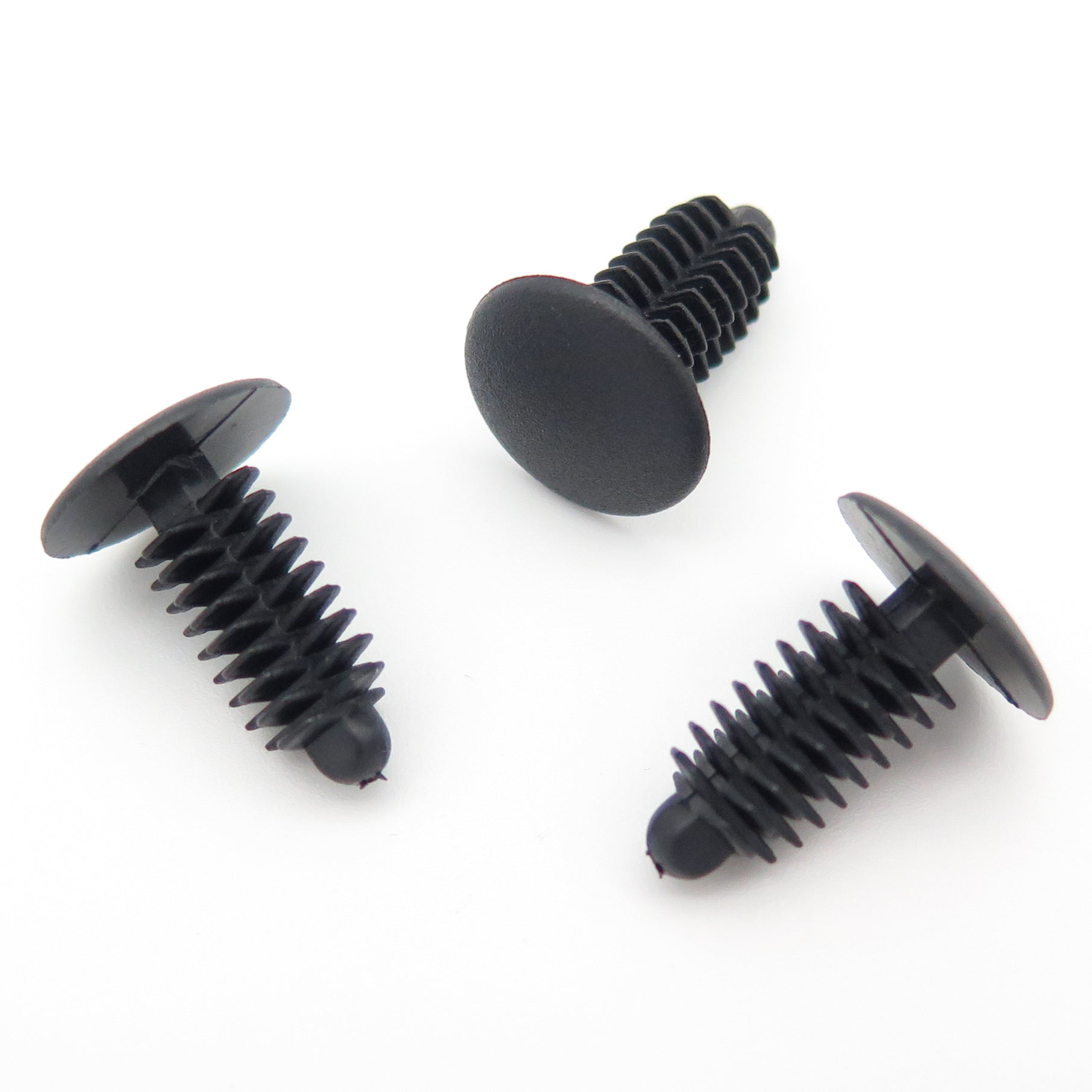 Fir Tree Trim Clip, 6-7mm Hole, 14mm Head, Black
