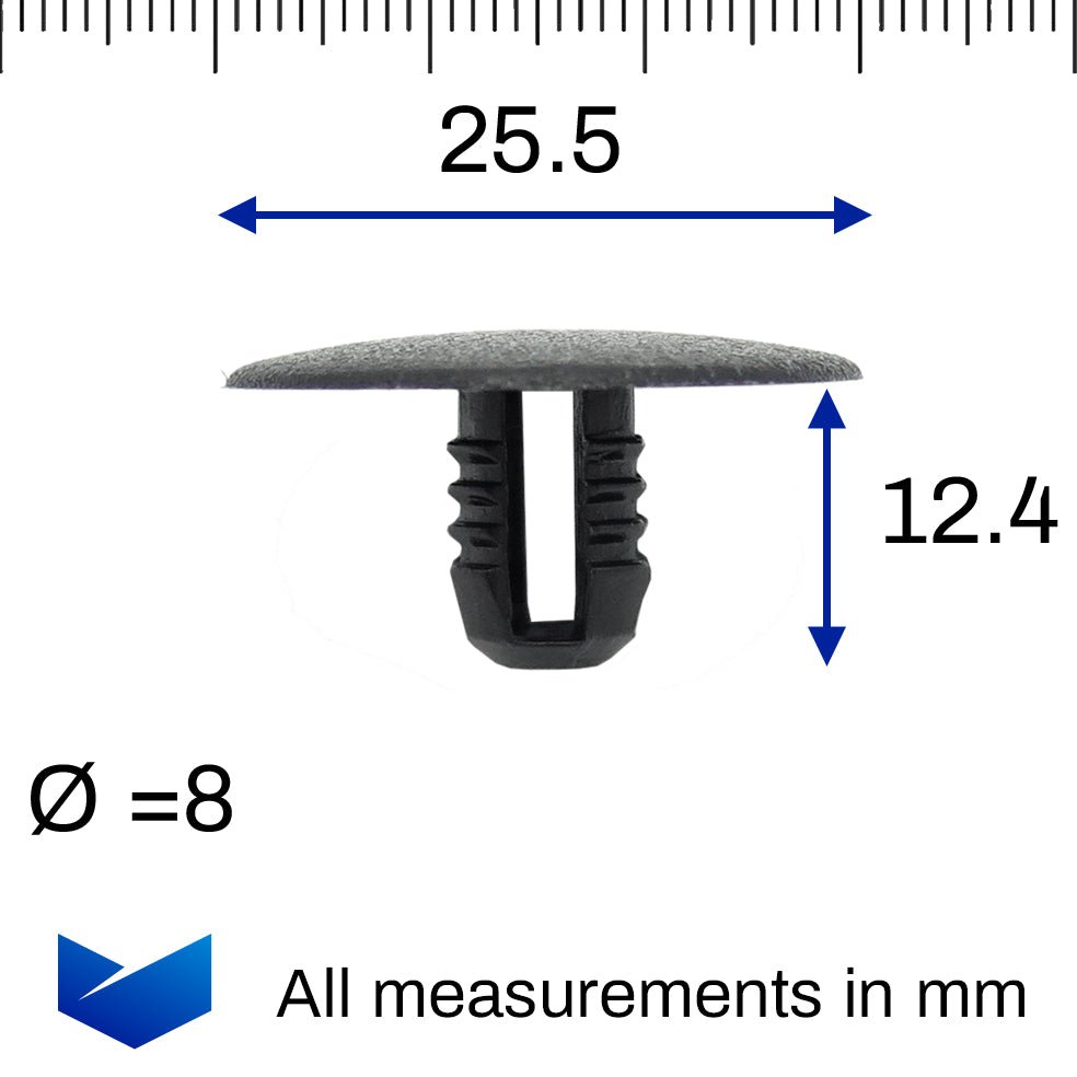 Plastic Panel Clip, Carpet, Boot & Bonnet Insulation - image 2
