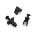 Plastic Fastener, Screw Fit Rivet, Rectangular Collar, Black