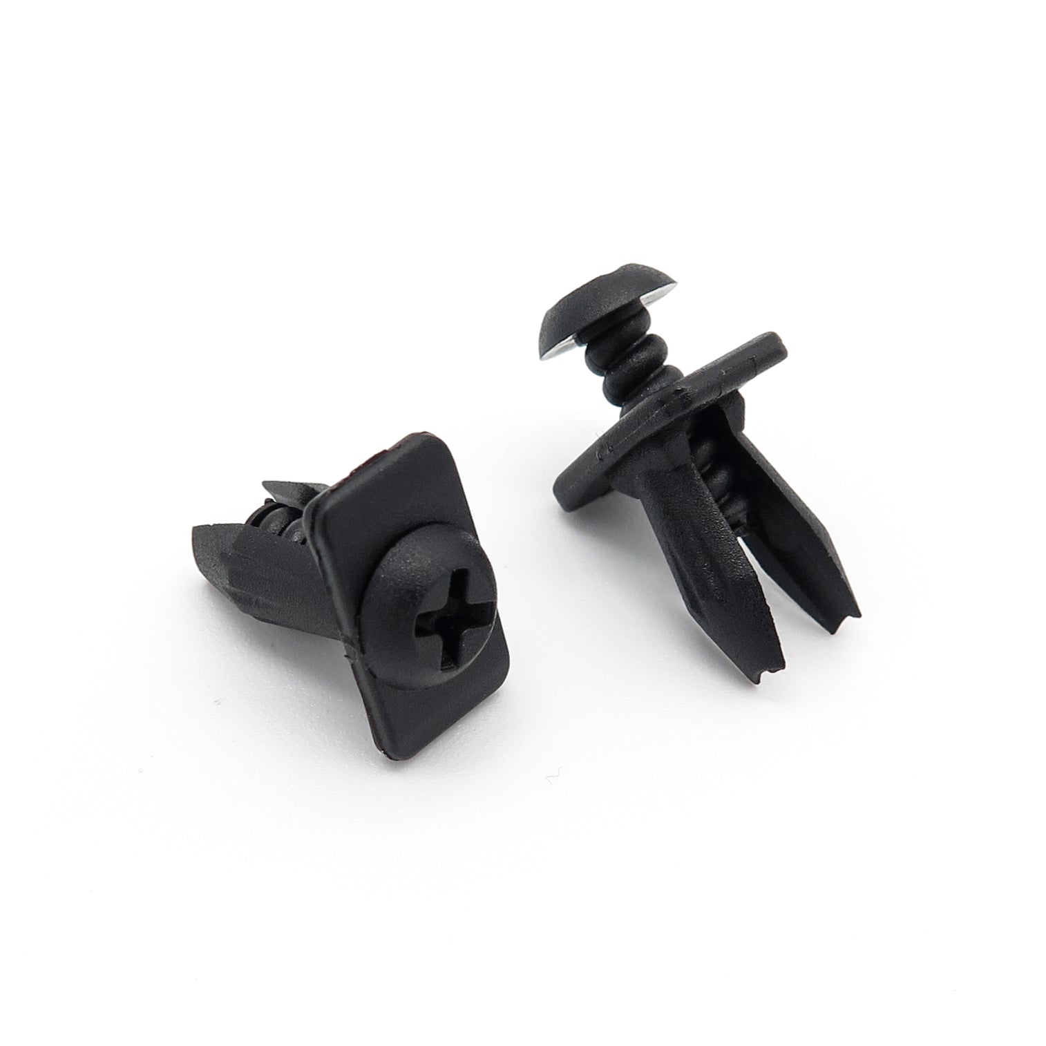 Plastic Fastener, Screw Fit Rivet, Rectangular Collar, Black - image 3