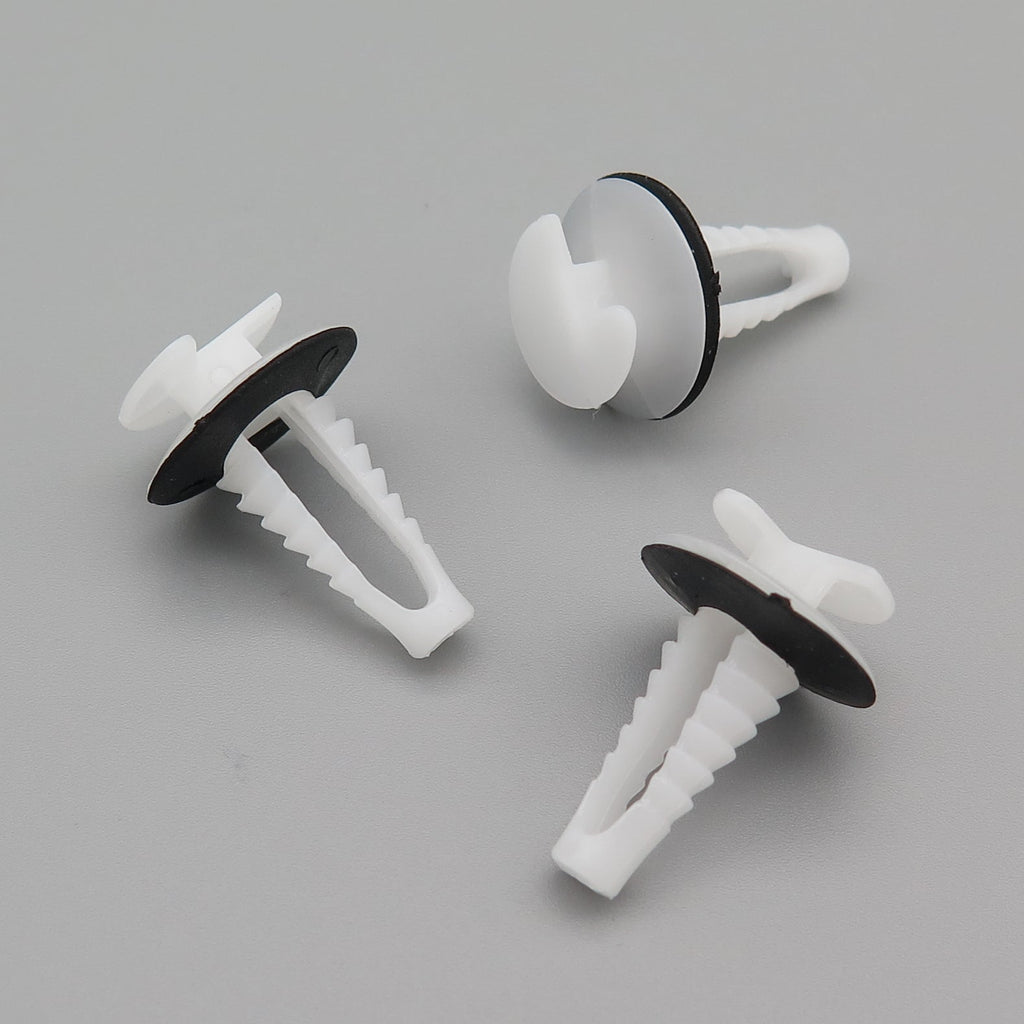 Interior Trim Retainer, White with Washer