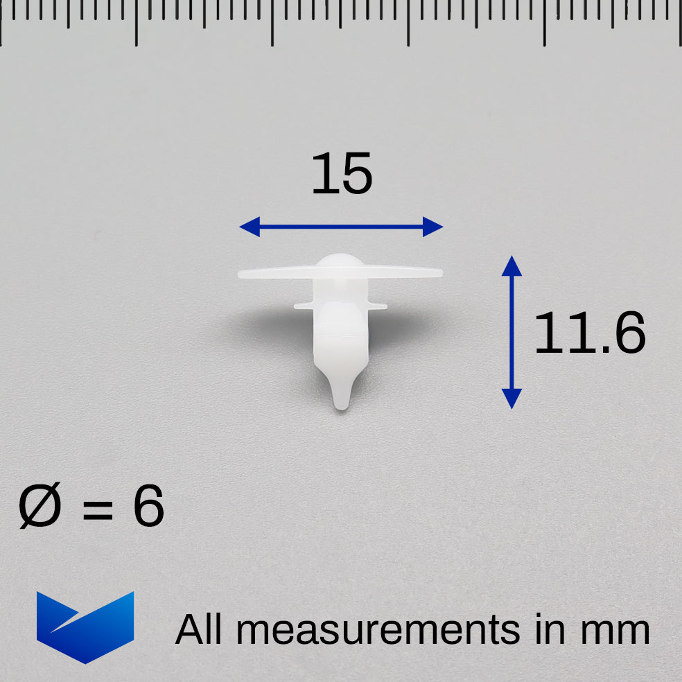 Weatherstrip Clip, White - image 2
