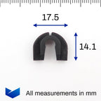 Radiator Grille Clip, Black - image 2