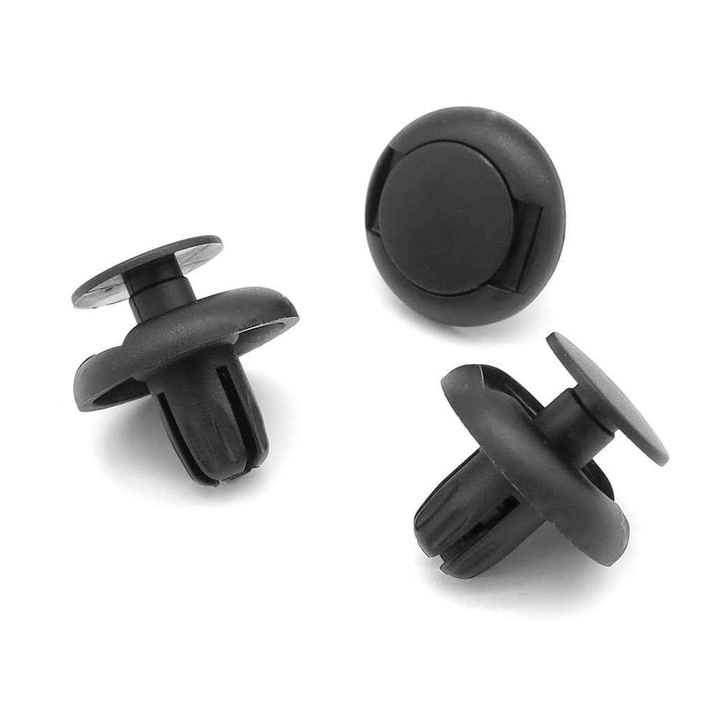 Push Fit Plastic Rivet, 8mm Hole Black