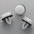Trim Panel Clip, White with Washer