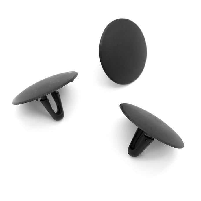 Button Clip, 29mm Head, 7mm Hole, Black