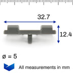 Plastic Clip for Rubber Weatherstrip Seals,, - image 2