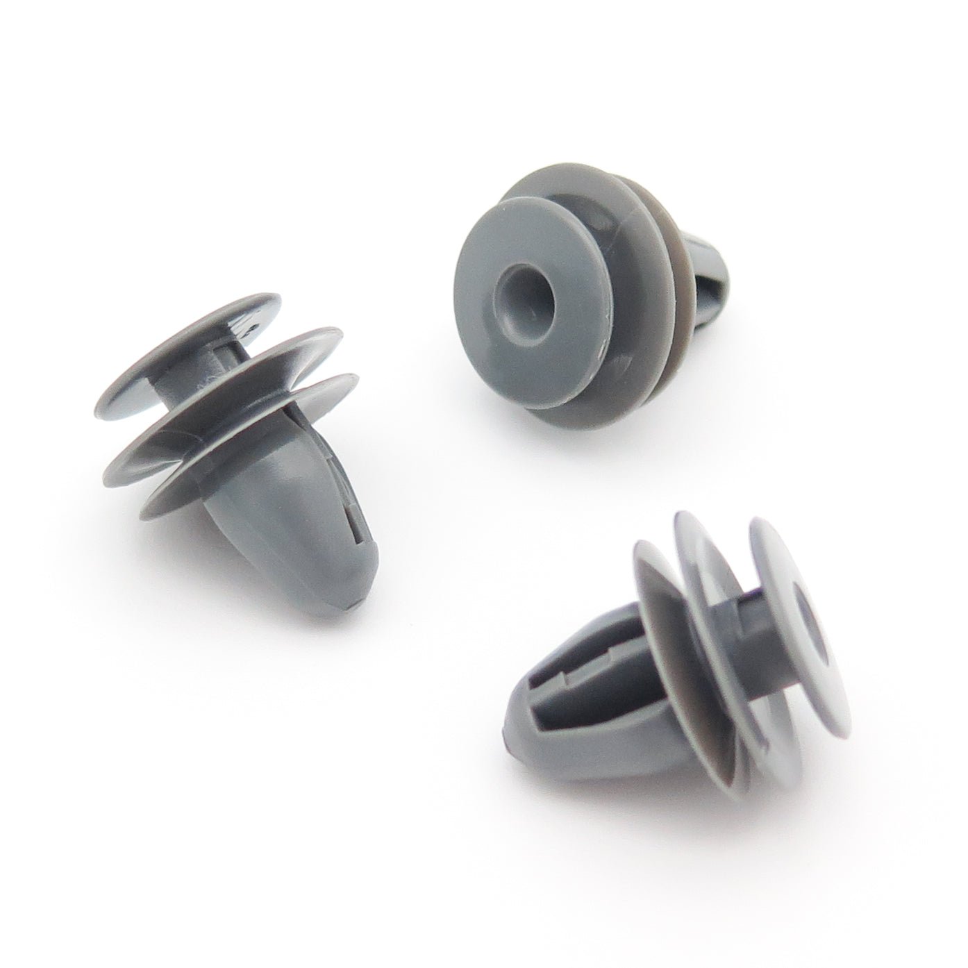 Trim Moulding Clip, 9mm Hole, Grey