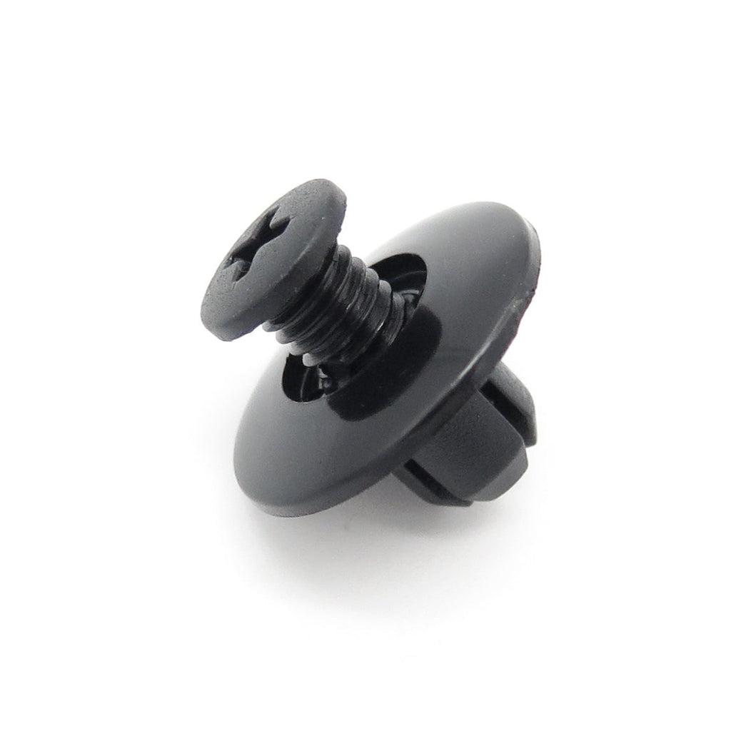 Screw Fit Plastic Rivet, 8mm Hole, 20mm Collar, Black, Type B - image 3