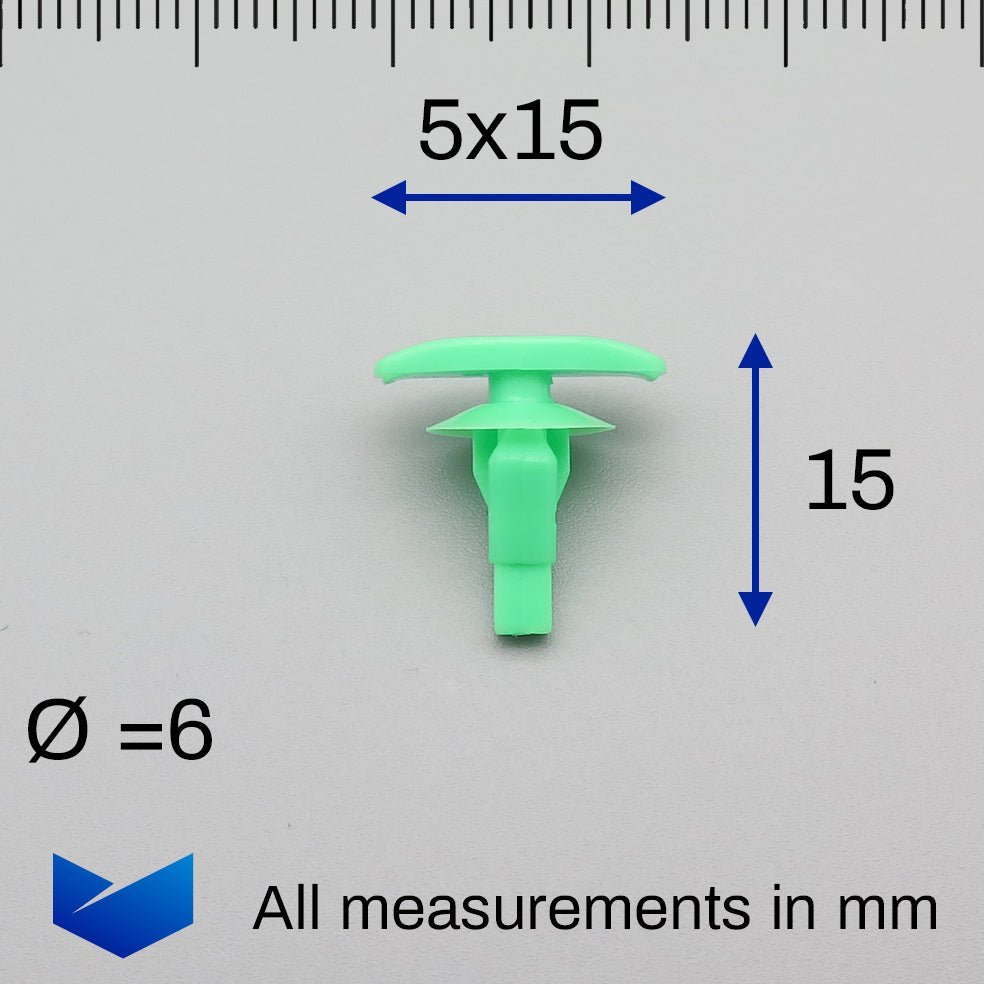 Rubber Weatherstrip Seal Clip, Green - image 2
