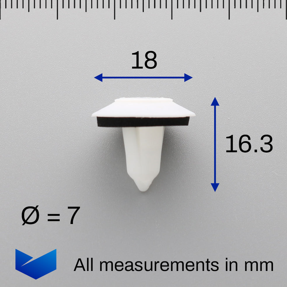Insert Grommet, White with Washer - image 2
