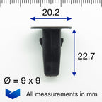 Screw Mount Grommet, Black - image 2
