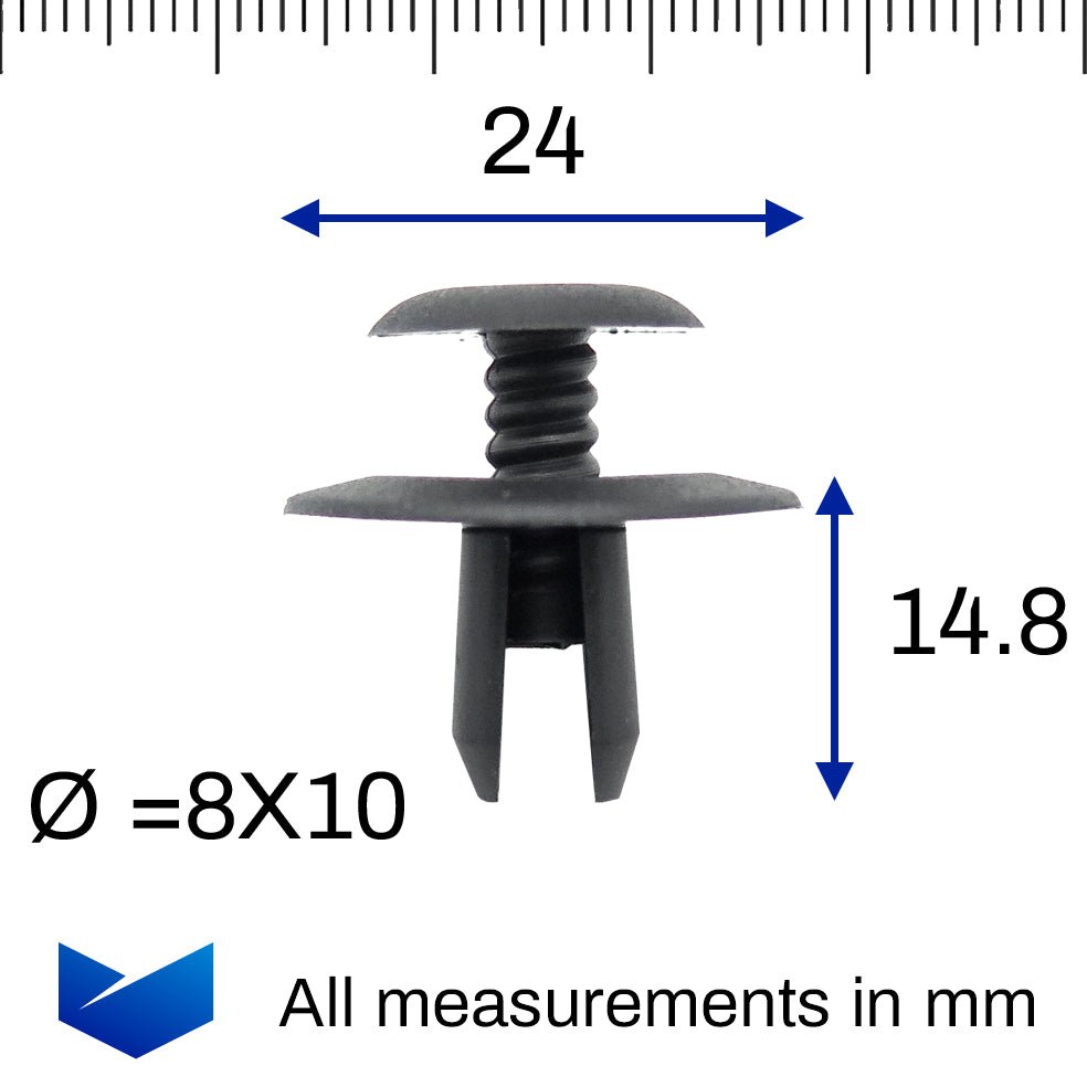 Screw Fit Rivet, Black - image 2
