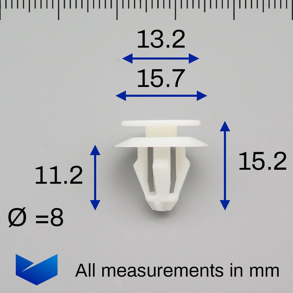 Interior Trim Panel Retainer Clip, White - image 2