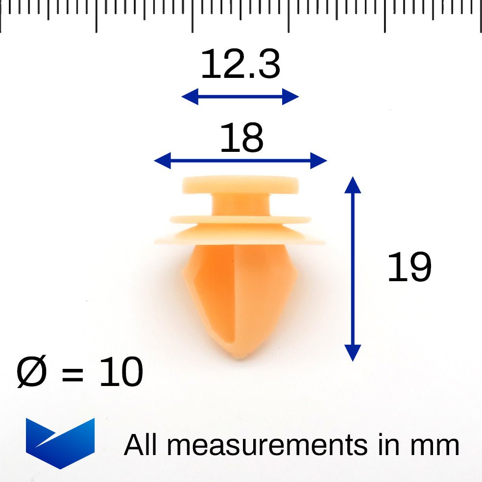 Interior Trim Panel Clip, Orange - image 2
