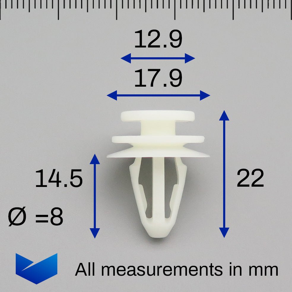 Trim Panel & Moulding Clip, White - image 2