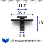 Trim Panel Retaining Clip, Black - image 2