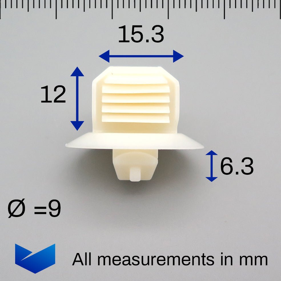 Interior Pillar & Trim Clips, White - image 2