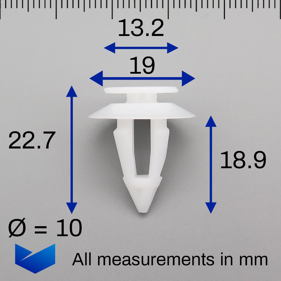 Trim Panel Moulding Clip, White - image 2