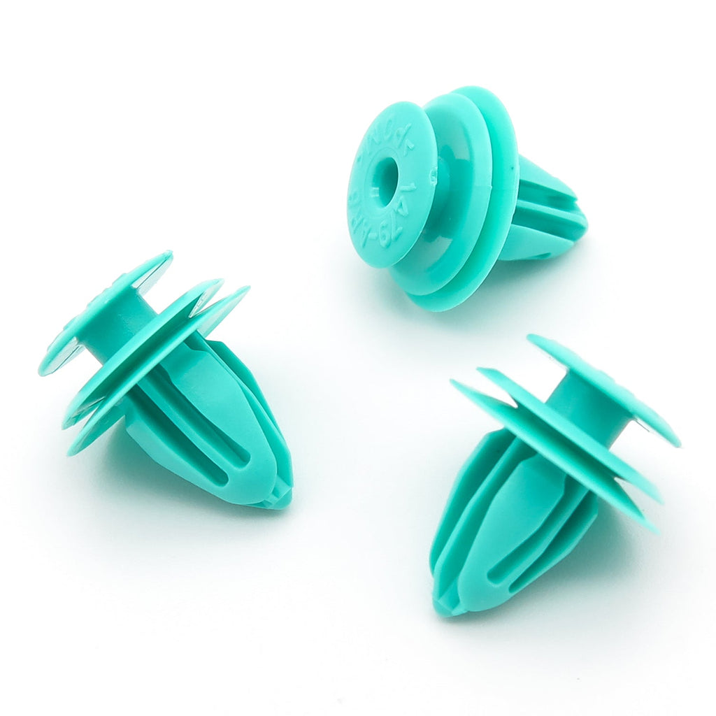 Trim Panel Clip, 8mm Hole, Turquoise