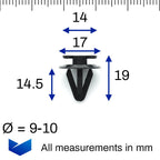 Interior Trim Retainer Clip, Black - image 2