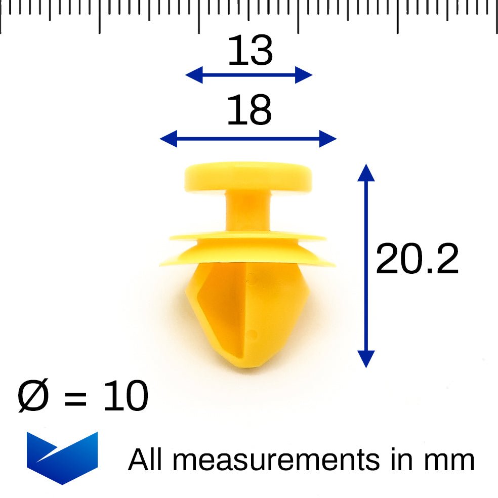 Plastic Trim & Moulding Clip, Yellow - image 2