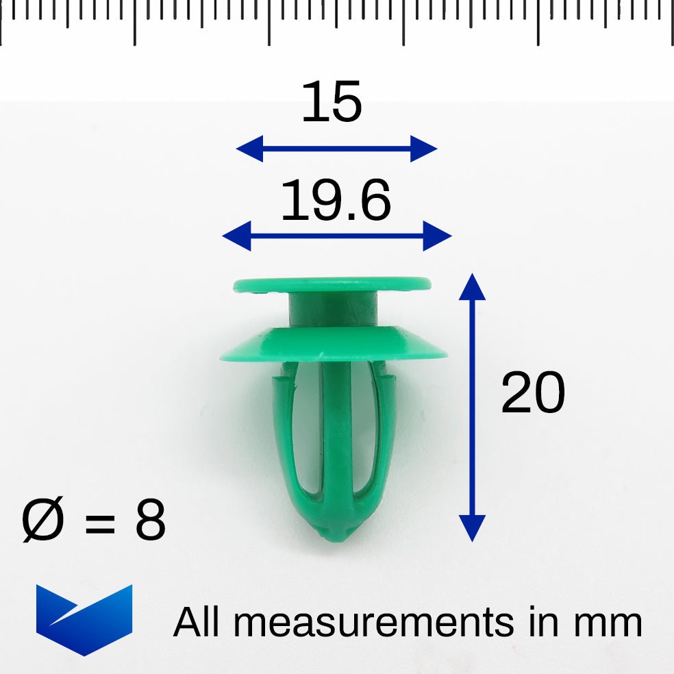 Trim Panel Moulding Clip, Green - image 2