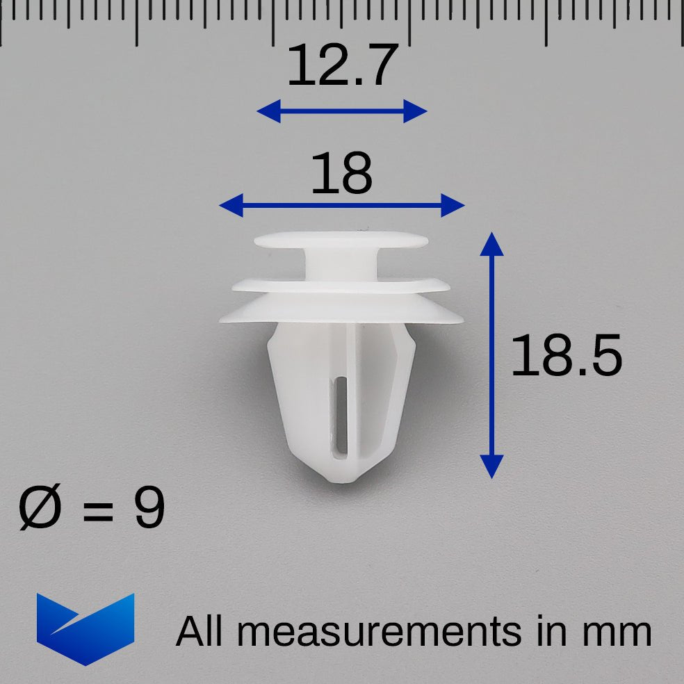Door Panel & Interior Trim Clip, White - image 2