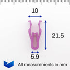 Trim Panel Snap Clip, Pink - image 2