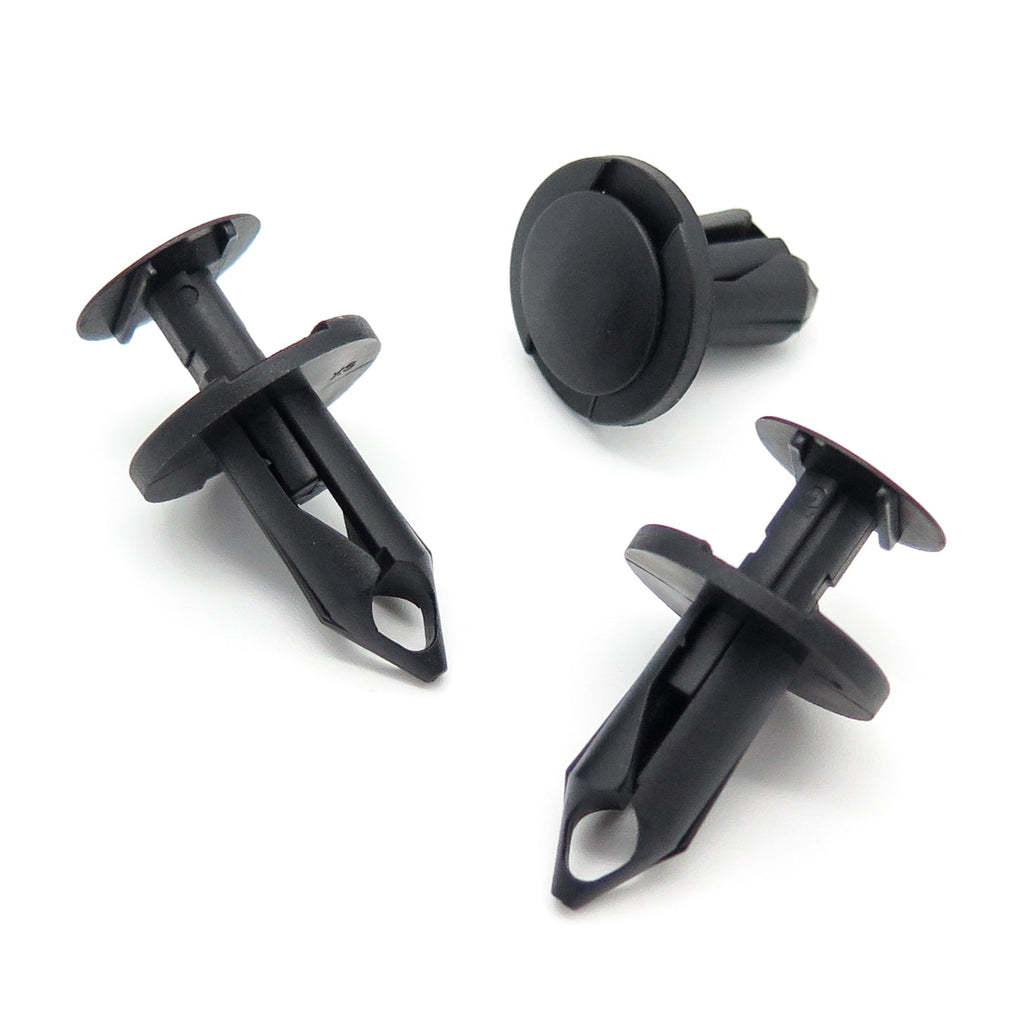 Push Fit Rivet, 8mm Hole, 20mm Collar, Black