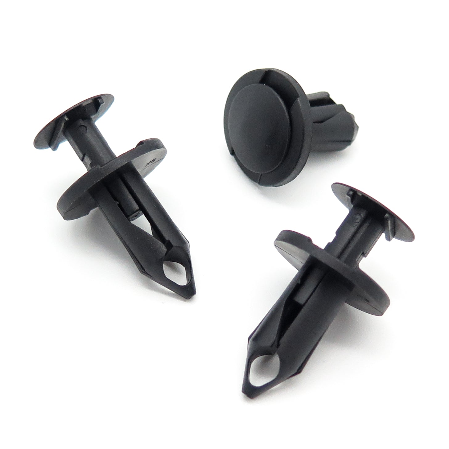 Push Fit Rivet, 8mm Hole, 20mm Collar, Black
