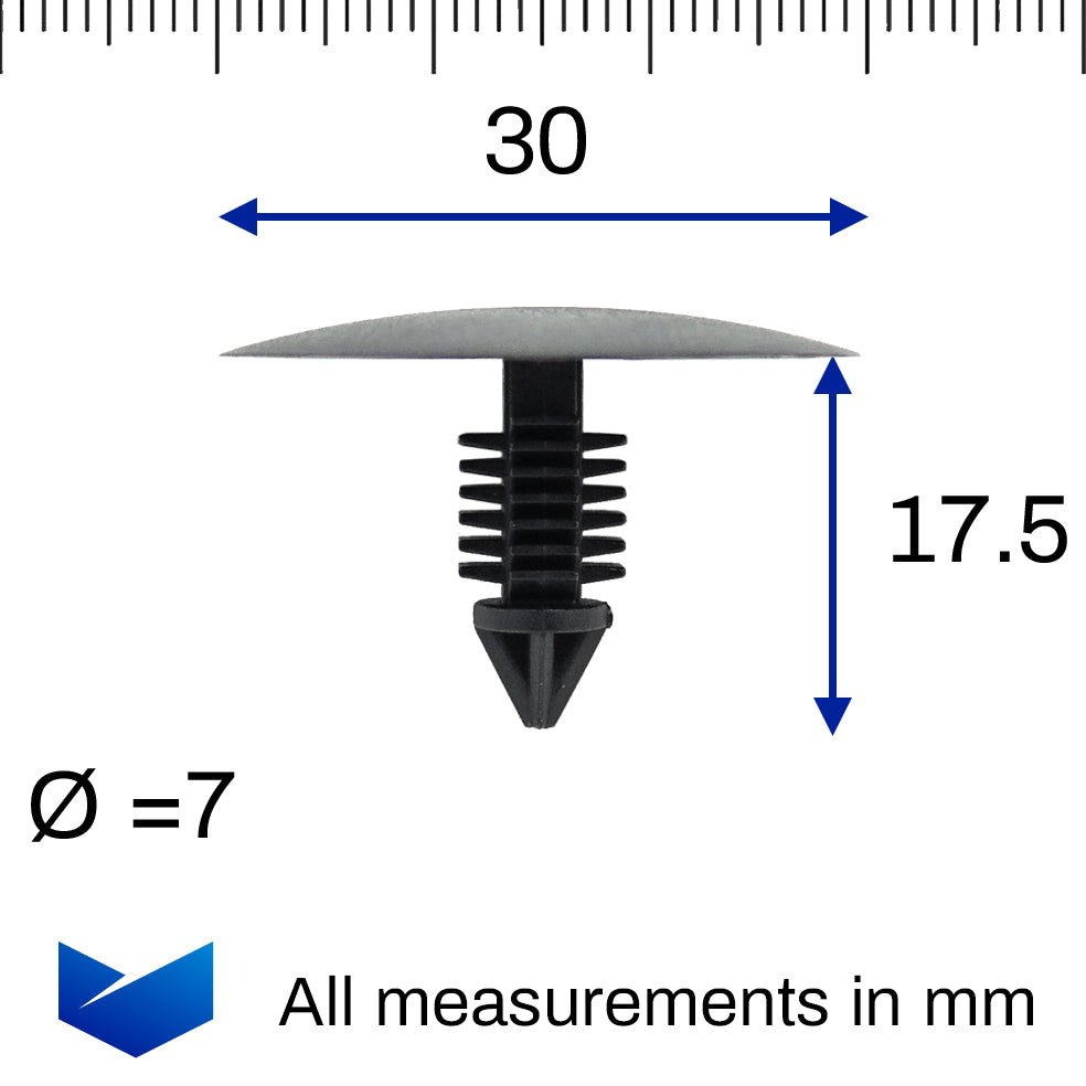 Plastic Fastener, Fir Tree Clip, Black - image 2
