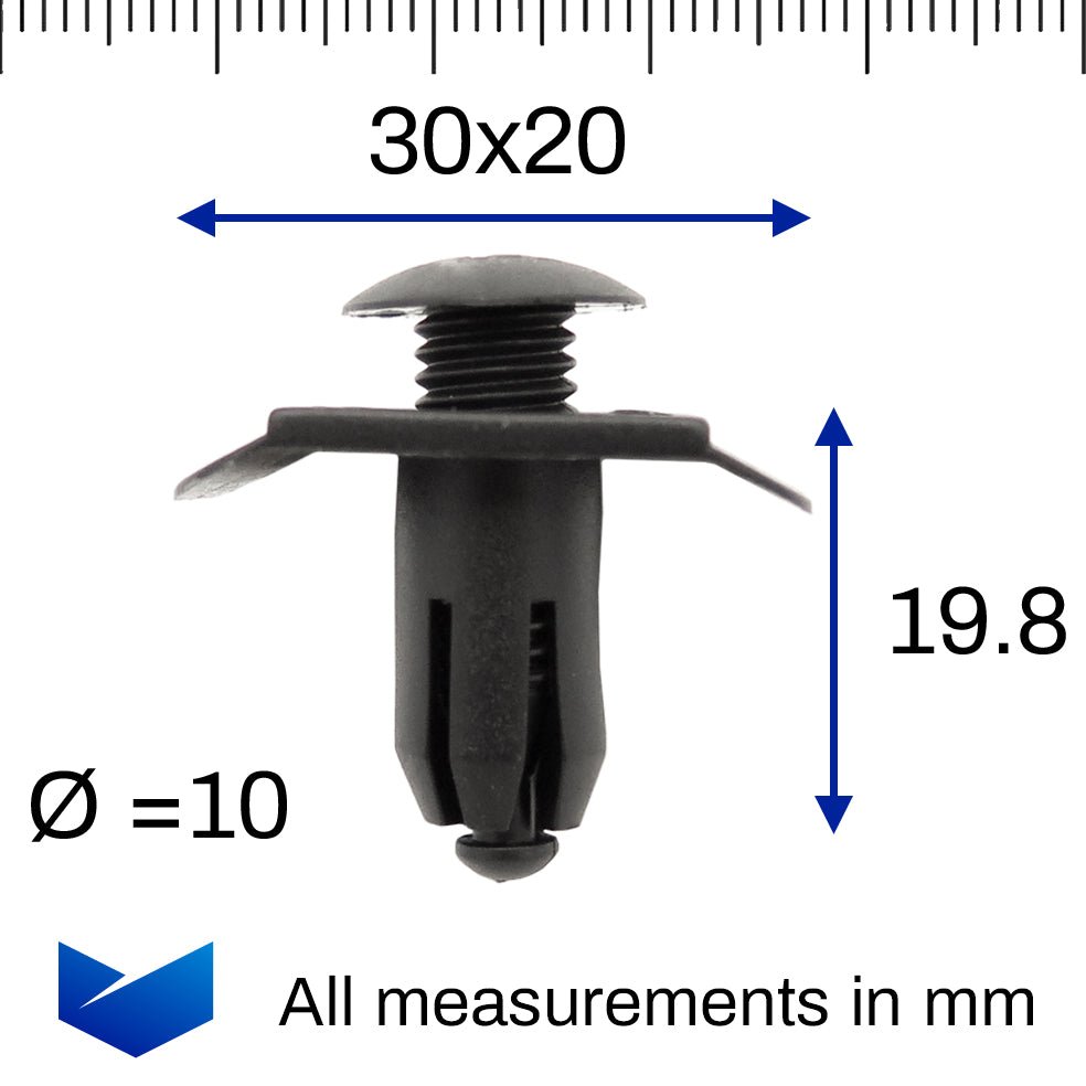 Screw Fit Bumper Mounting, Rectangular Collar, Black - image 2