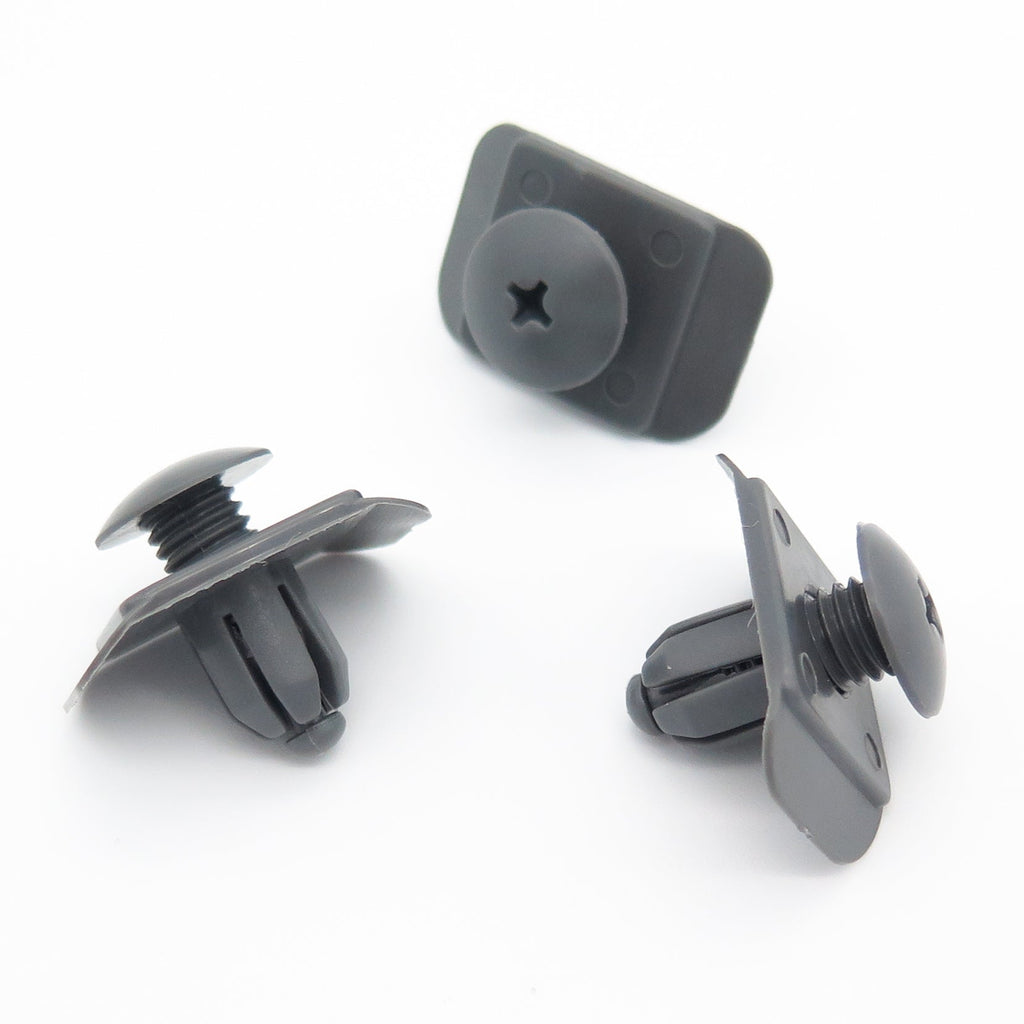 10mm Screw Fit Rivet, Rectangular Collar, Black