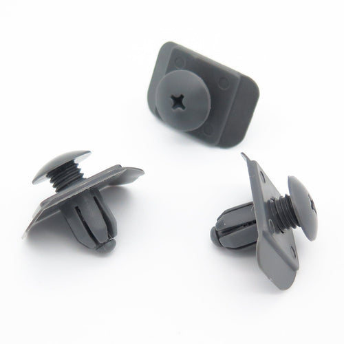10mm Screw Fit Rivet, Rectangular Collar, Black