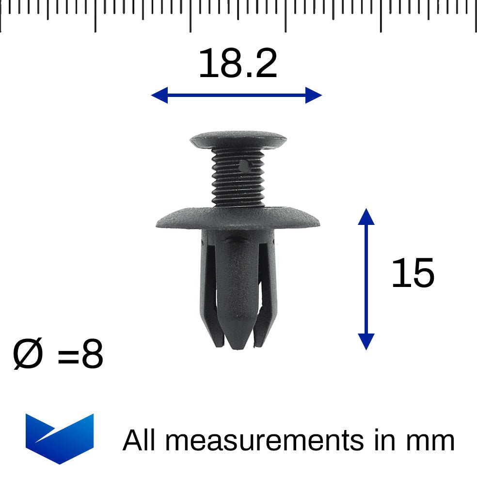 Screw Fit Trim Panel Clip, Black - image 2