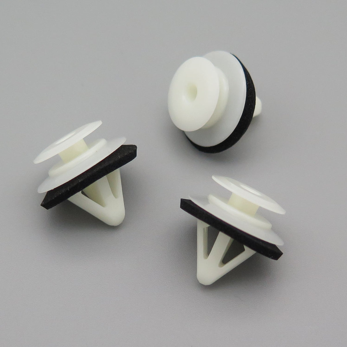 Exterior Side Moulding & Trim Clip, White with Washer