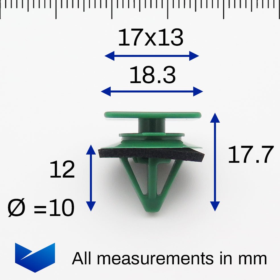 Exterior Moulding Clip, Green - image 2