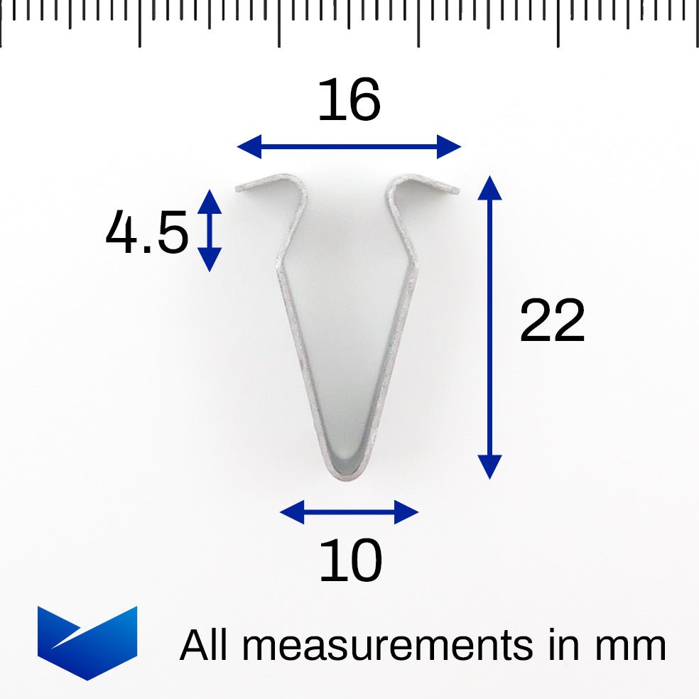 Metal Trim Fastener, 22mm long - image 2