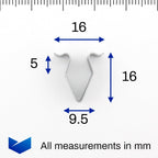 Metal Spring Clip, 16mm - image 2