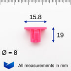 Mounting Clip, Pink - image 2