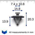Trim Moulding Clip, Grey with Washer - image 2