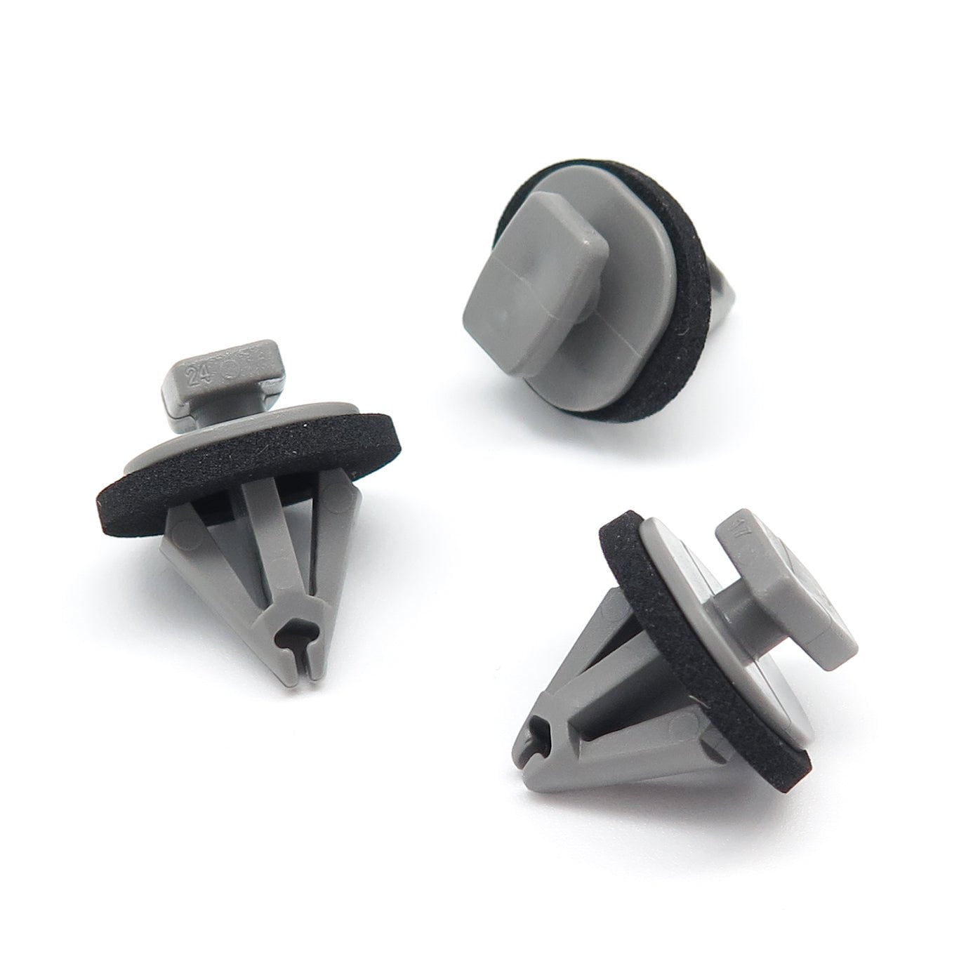 Trim Moulding Clip, Grey with Washer