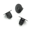 Button Clip, 9x9mm Square Hole, Black