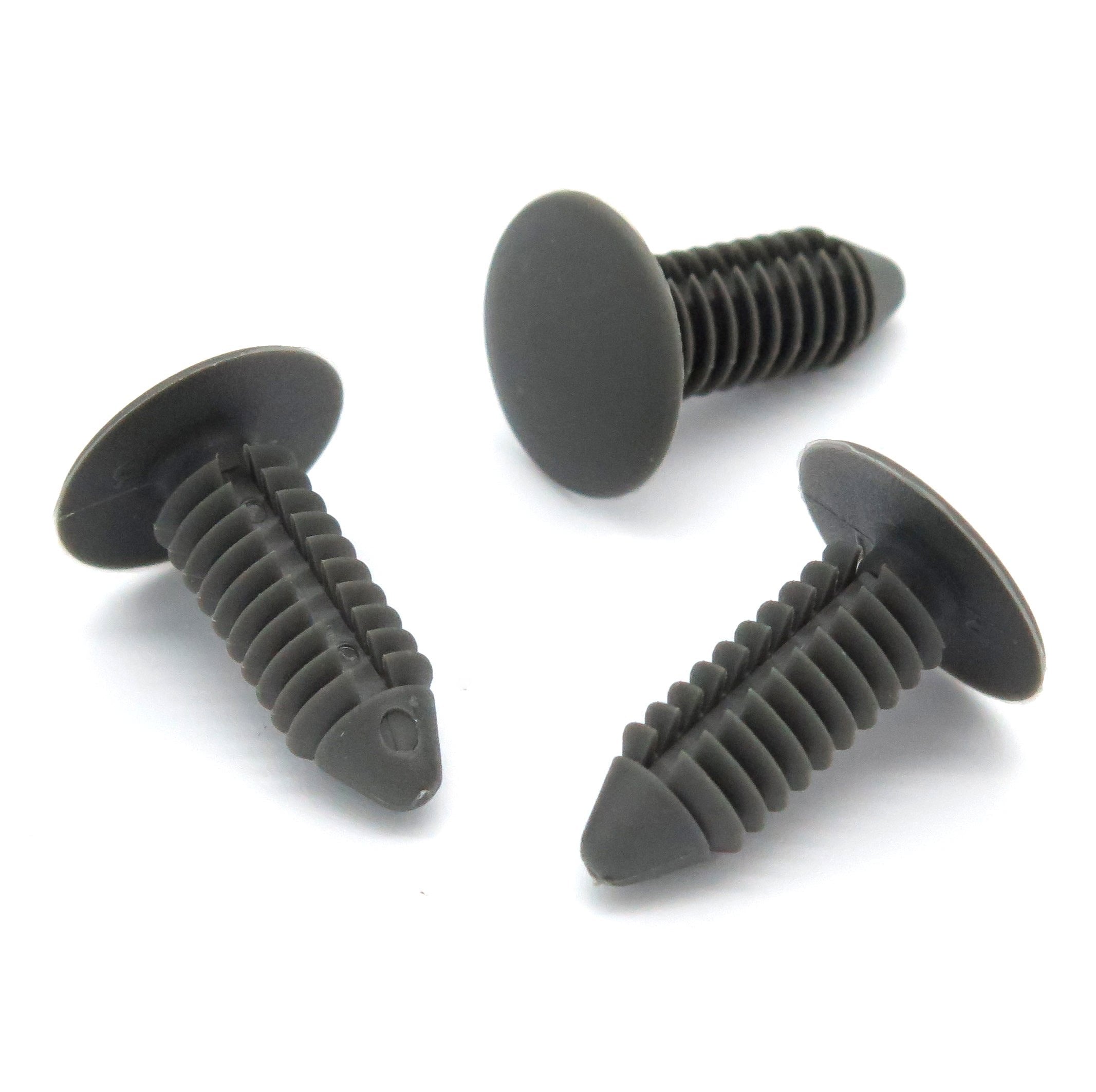Fir Tree Clip, 7mm Hole, 16mm Head, Dark Grey