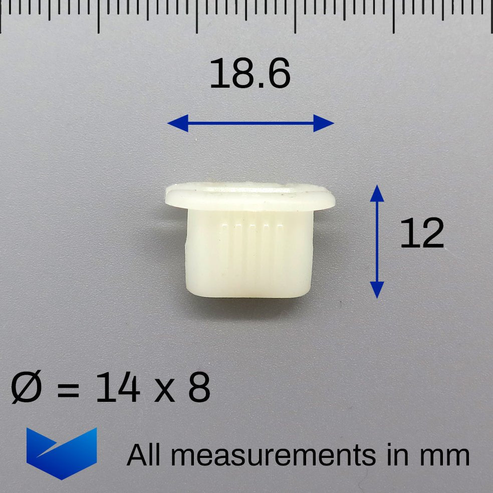 Screw Grommet, Oval, White - image 2