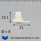 Exterior Moulding Clips with Rubber Grommet - image 2