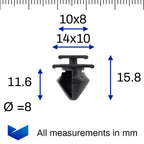 Exterior Door Moulding Clip, Black - image 2
