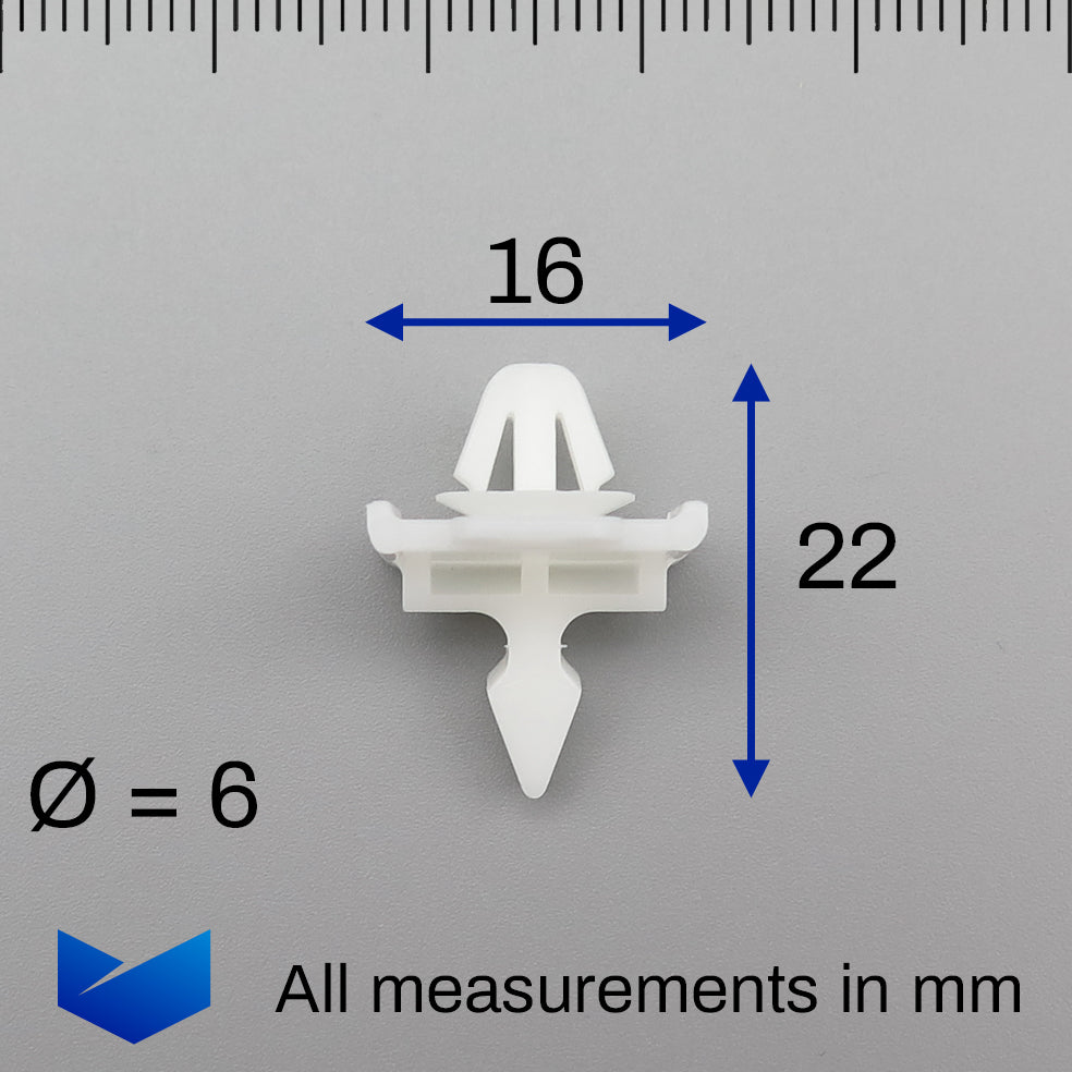 Exterior Moulding Clip, White - image 2