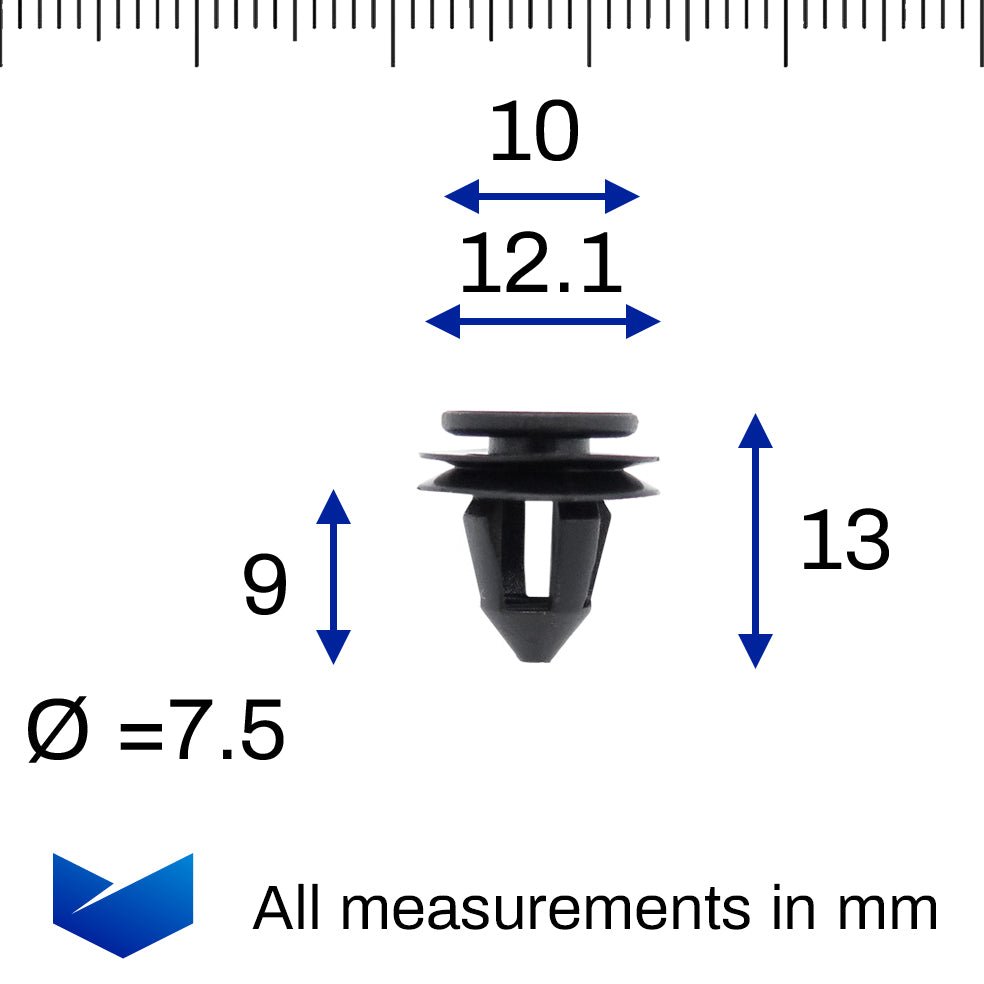 Interior Trim Panel Retainer Clip, Black - image 2